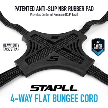 STAPLL Tack Strap 4-Way Bungee Cords - 2 Pack