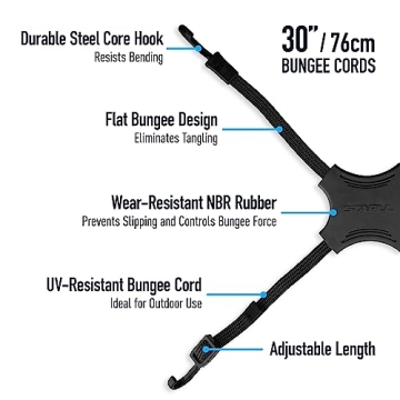 STAPLL Tack Strap 4-Way Bungee Cords - 2 Pack