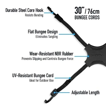 STAPLL Tack Strap 4-Way Bungee Cords - 2 Pack