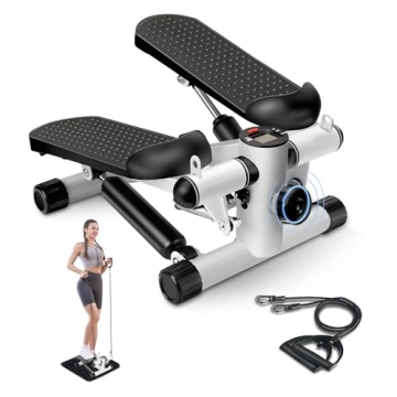 ZZLY Steppers for Exercise at Home - Compact & Versatile Mini Stepper with Resistance Bands