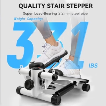 ZZLY Portable Home Mini Stepper with Resistance Bands