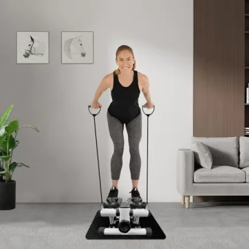 ZZLY Portable Home Mini Stepper with Resistance Bands