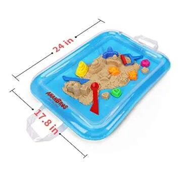 AnanBros 25 Pieces Beach Sand Toys Set, Sand Molds and Tools Kit Plus Sand Tray Mat, Magic Molding Toys Sandbox Toys for Kids, Toddlers - Compatible with Play Sand and Molding Sand