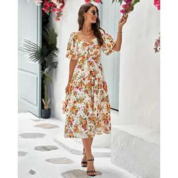 BTFBM Women Summer Casual Flowy Maxi Dress 2025