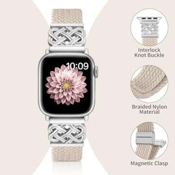 Chinber Braided Apple Watch Band with Magnetic Clasp