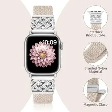 Chinber Braided Apple Watch Band with Magnetic Clasp