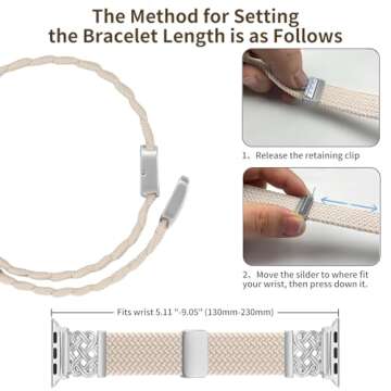 Chinber Braided Apple Watch Band with Magnetic Clasp