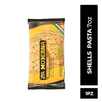 LA MODERNA, Conchas, Pasta, Hecha con Sémola de Trigo Durum, Enriquecida con Vitaminas y Hierro, 7 oz