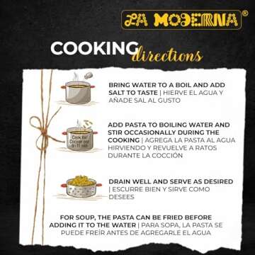 LA MODERNA, Conchas, Pasta, Hecha con Sémola de Trigo Durum, Enriquecida con Vitaminas y Hierro, 7 oz