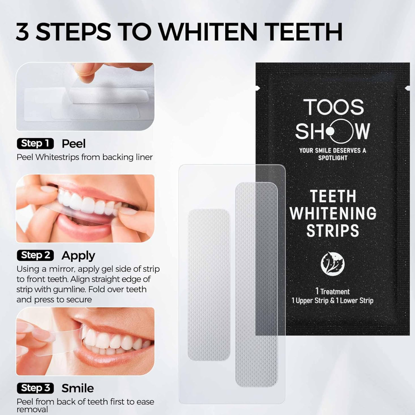 Toos Show Teeth Whitening Strips: Fast, Sensitive & Easy