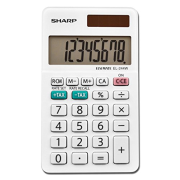 Sharp EL-244WB Business Calculator - Compact & Durable with Large LCD Display
