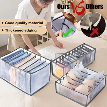 TIGARI Mesh Drawer Organizer for Clothing Storage