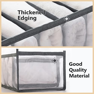 TIGARI Mesh Drawer Organizer for Clothing Storage