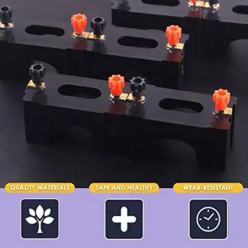 Swpeet 10Pcs Series or Parallel D Battery Holder Kit, Perfect for Physics Laboratory, School Electronic Experimenting, Great for Demos Teaching Basic Principles of Electricity