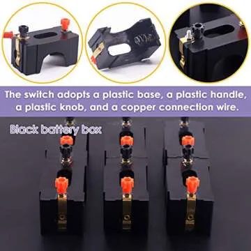 Swpeet 10Pcs Series or Parallel D Battery Holder Kit, Perfect for Physics Laboratory, School Electronic Experimenting, Great for Demos Teaching Basic Principles of Electricity