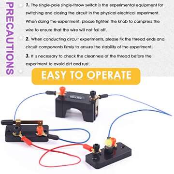 Swpeet 10Pcs Series or Parallel D Battery Holder Kit, Perfect for Physics Laboratory, School Electronic Experimenting, Great for Demos Teaching Basic Principles of Electricity