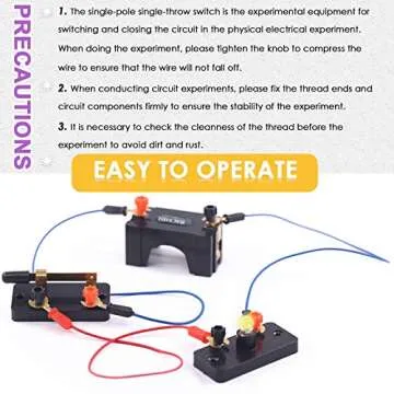 Swpeet 10Pcs Series or Parallel D Battery Holder Kit, Perfect for Physics Laboratory, School Electronic Experimenting, Great for Demos Teaching Basic Principles of Electricity