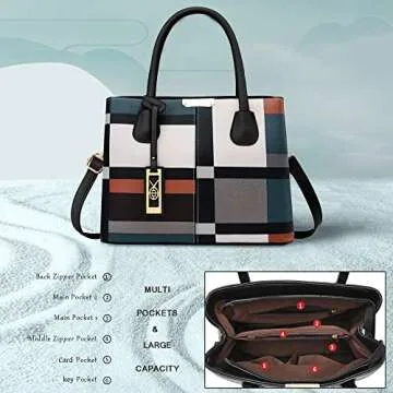 COCIFER Purses and Handbags for Women Shoulder Tote Bags Top Handle Satchel