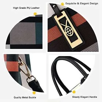 COCIFER Purses and Handbags for Women Shoulder Tote Bags Top Handle Satchel