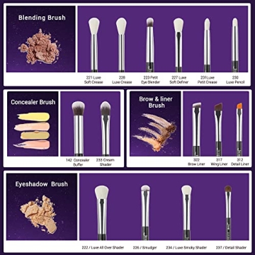 Jessup PRO Eye Makeup Brushes Set 15pcs Premium Quality