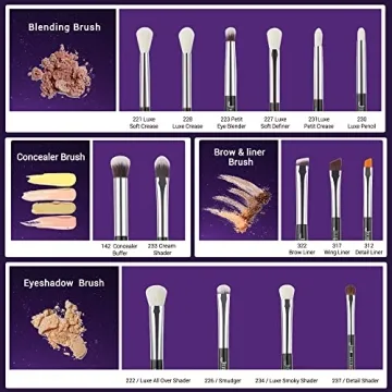 Jessup PRO Eye Makeup Brushes Set 15pcs Premium Quality