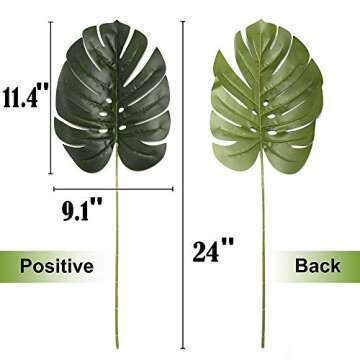 Palm Leaves 96pcs Set for Decor & Events - Faux Tropical Plants