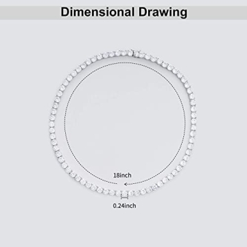 Elegant TKJ White Gold Tennis Necklace for Women