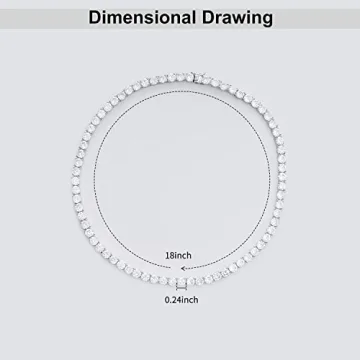 Elegant TKJ White Gold Tennis Necklace for Women