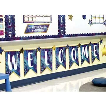 Carson Dellosa Galaxy Welcome Bulletin Board Set for Classrooms