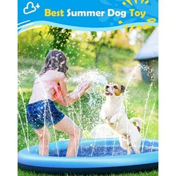 Peteast Dog Splash Pad - Perfect Summer Fun for Large Dogs