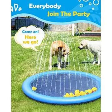Peteast Dog Splash Pad - Perfect Summer Fun for Large Dogs