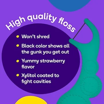 BURST Kids Flossers with Strawberry Flavor & Ergonomic Design