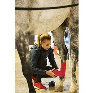Soft Fleece Horse Polo Leg Wraps - Set of 4 in Red