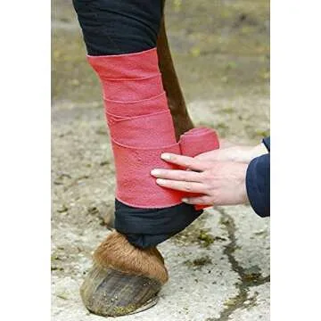 Soft Fleece Horse Polo Leg Wraps - Set of 4 in Red