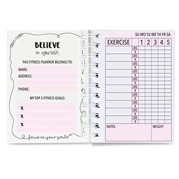 Cupcakes & Kisses Fitness Journal I Planner & Organizer for 200 Workouts I Undated Gym Log Book I Personal Diet Diary I Health Exercise & Meal Tracker