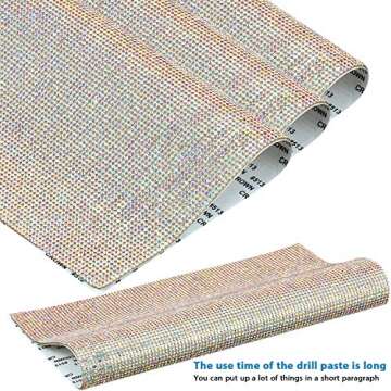 Outus 12000 Pcs Bling Bling Rhinestone Sheet Rhinestones Sticker DIY Car Decoration Sticker Self Adhesive Glitter Crystal Gem Stickers for Car Decoration, 9.4 x 7.9 Inch(AB Color)