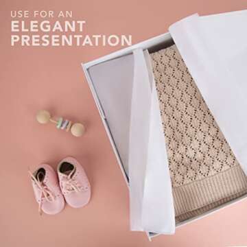 Bulk White Tissue Paper for Gift Bags - 100ct Premium Quality