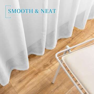 Anjee 4 Panels White Sheer Curtains for Elegant Spaces