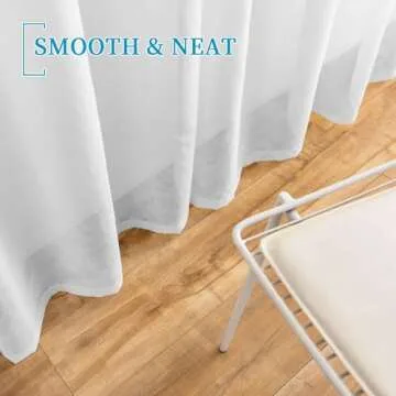 Anjee 4 Panels White Sheer Curtains for Elegant Spaces