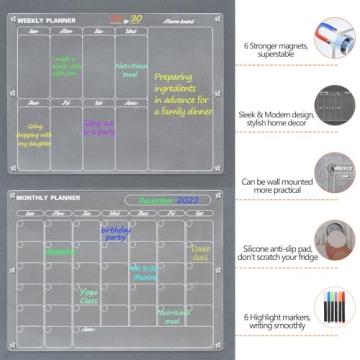 Stylish Magnetic Acrylic Calendar for Easy Planning