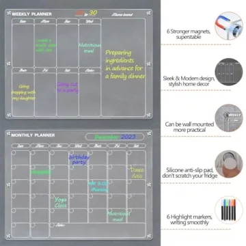 Stylish Magnetic Acrylic Calendar for Easy Planning
