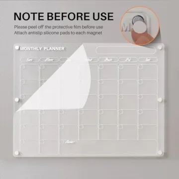 Stylish Magnetic Acrylic Calendar for Easy Planning