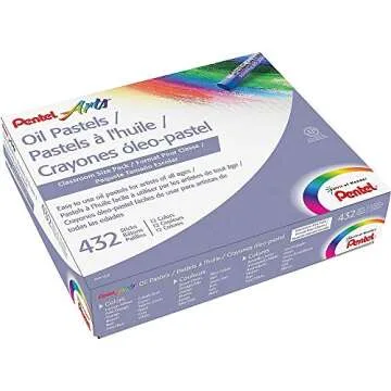 Pentel Arts Oil Pastels, 432 Piece Classroom Size Pack (PHN-12CP)