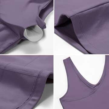 Stylish TASADA V-Neck Sports Bra for Women - Purple