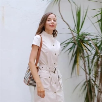 FOXLOVER Houndstooth Fabric Shoulder Bag for Women Top Handle Bucket Purse Casual Retro Portable Adjustable Straps(Brown)