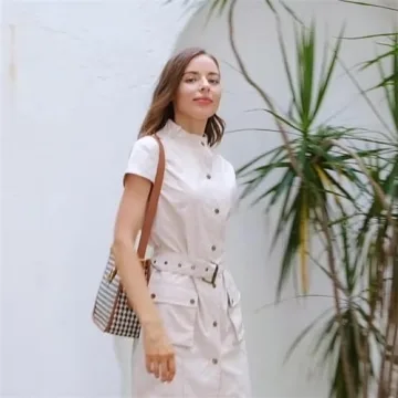 FOXLOVER Houndstooth Fabric Shoulder Bag for Women Top Handle Bucket Purse Casual Retro Portable Adjustable Straps(Brown)