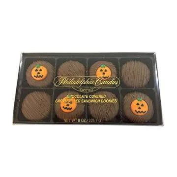 Philadelphia Candies Milk Chocolate Covered OREO Cookies, Halloween Pumpkin 8 Ounce