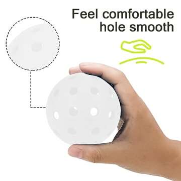 Spunspon 6 Pack Durable Pickleball Balls, 40 Holes for All Skill Levels
