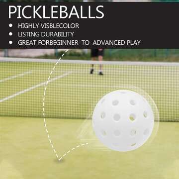 Spunspon 6 Pack Pickleball Balls - Durable & High Elasticity