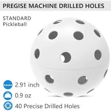 Spunspon 6 Pack Pickleball Balls - Durable & High Elasticity